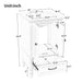 20" Bathroom Vanity With Sink Cabinet With 2 Doors, 2 Drawer, Magnetic Door Stopper, Adjustable Feet, Drop In Sink - Black Hearth and Haven