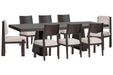 Tauren - 9 Piece Extendable Double Pedestal Dining Table Set Magnussen Furniture