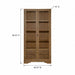 Tall Display Cabinet With Glass Doors And Drawers - Almond Bernards Furniture