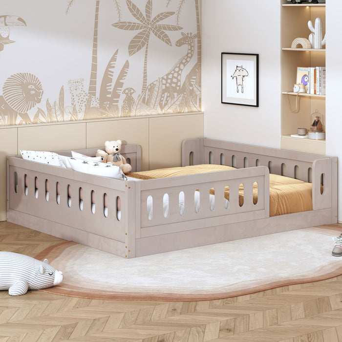 Platform Bed With Guardrail Hearth and Haven