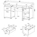 Swan - 2 Drawer Computer Desk - Mango Color Furniture Max