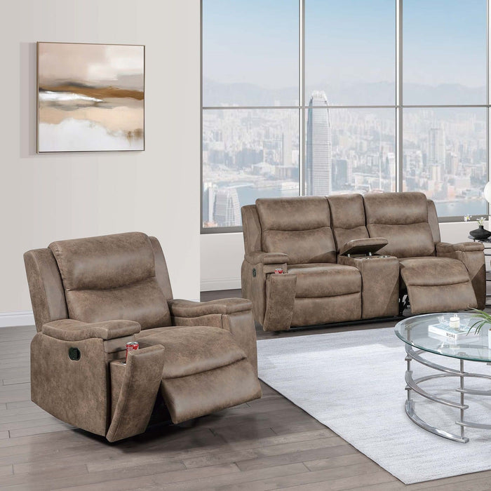 Modern Manual Motion Living Room Set With Hidden Cup Holders Home Essentials