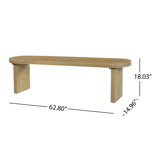 Indoor Dining Bench, 350 Lbs Weight Capacity, Fits 3 People - Pine Noble House