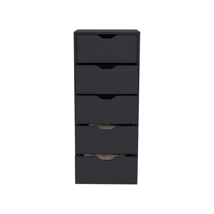 5 Drawer Standard Chest - Black