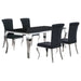 5 Piece Rectangular Dining Set With Upholstered Chairs - Black Furniture Max