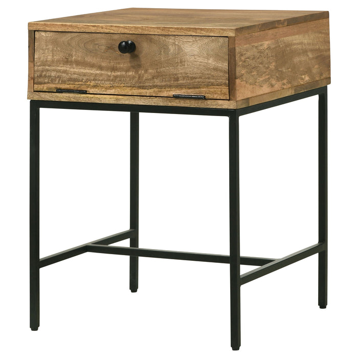 Wyrik - Rectangular Side End Table - Honey Furniture Max