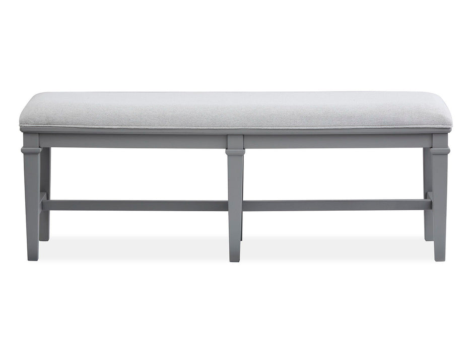 Charleston - Bench With Upholstered Seat - Gray Magnussen Furniture