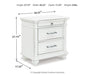 Kanwyn - Three Drawer Night Stand - Whitewash Benchcraft®
