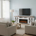 Fireplace TV Stand Console & Fixed Shelves Home Essentials