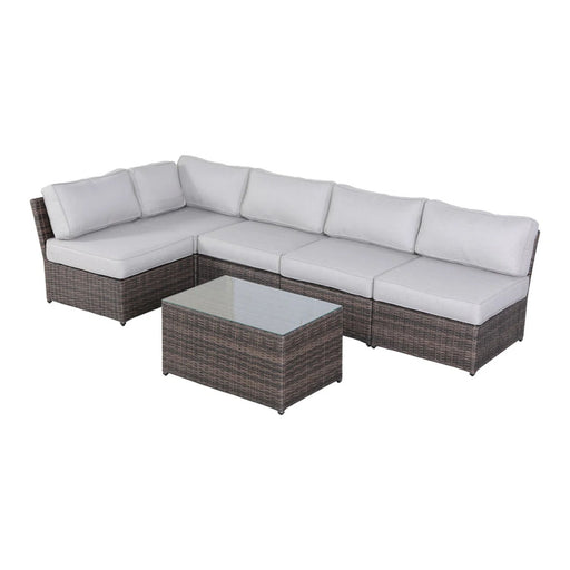 Outdoor Seating Set With Cushions, 4 Person Capacity - Brown LSI Patio Furniture