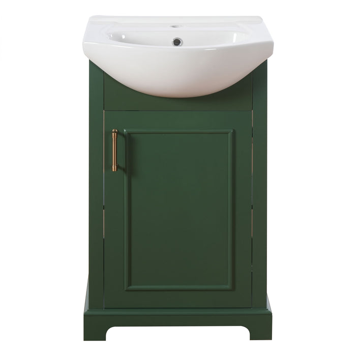 20" Bathroom Vanity With Bulged Sink, Freestanding Single Vanity Set, Soft Close Door Hearth and Haven