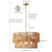 Chandelier, 2 Tier Boho Wabi Sabi Pendant Light, Hanging Ceiling Lamp - Gold Daily Nest