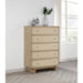 Kimpton - 5 Drawer Bedroom Chest - Beige Furniture Max