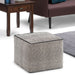 Brynn - Square Pouf - Patterned Black / Natural Simpli-Home