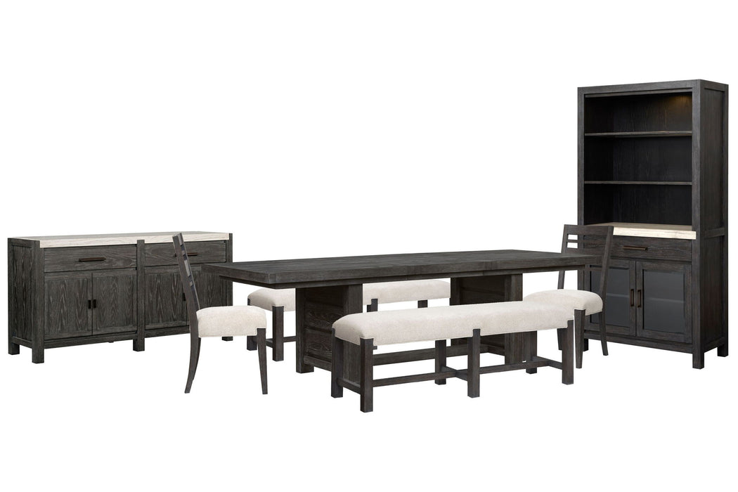 Plum Creek - Trestle Dining Table Set Magnussen Furniture