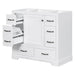 Modern Bathroom Vanity Base Only, 6 Drawer Storage With Adjustable Shelf Hearth and Haven