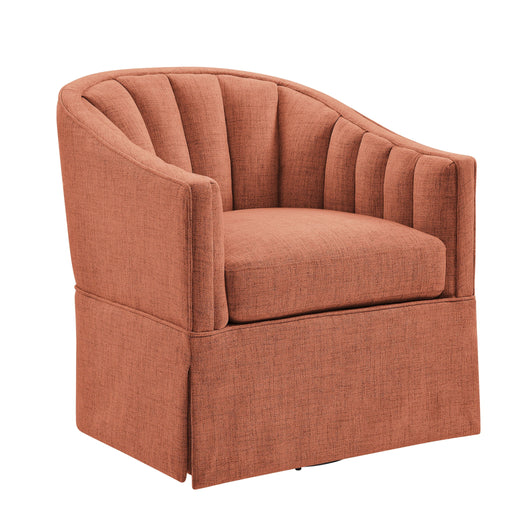 Solitude - Skirted Swivel Accent Chair With Hemp Like Ridgecrest Home