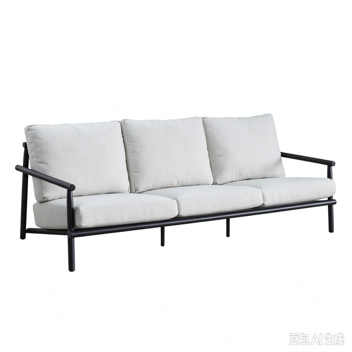 Aurelia - 4 Pieces Set - Carbon Gray / Cream Beige Home Essentials