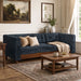 3 Seater Sofa With Square Arms, Tufted Pillow Back For Living Room Noble House