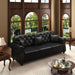 Upholstered Sofa With Nailhead Trim, Rolled Armrests With Ottoman Home Essentials