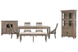 Lancaster - 8 Piece Extendable Rectangular Dining Table Set Magnussen Furniture