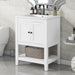 Modern Bathroom Vanity With Sink And Open Shelf Hearth and Haven