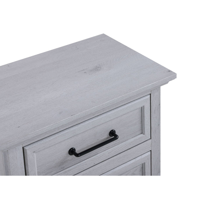 2 Drawer Nightstand With USB Charging Station Emerald Home
