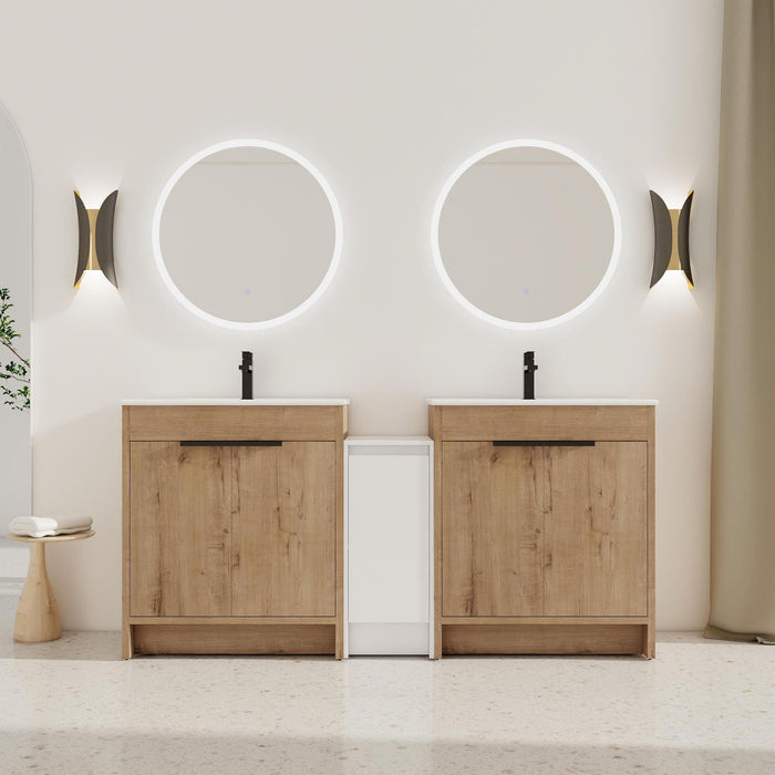 Freestanding Bathroom Vanity & Sink, Storage Cabinets, Soft Closing Doors Home Essentials