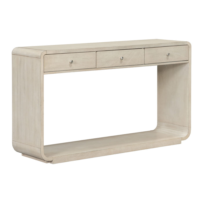 onsole Table With 3 Drawers And Display Shelf Noble House