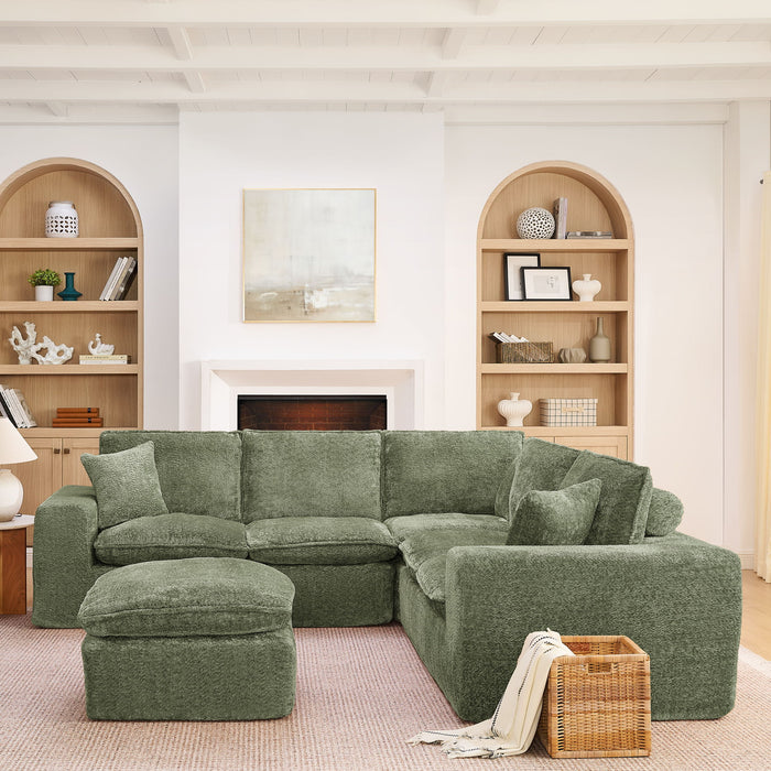 Sectional Sofa With Moveable Ottoman Home Essentials