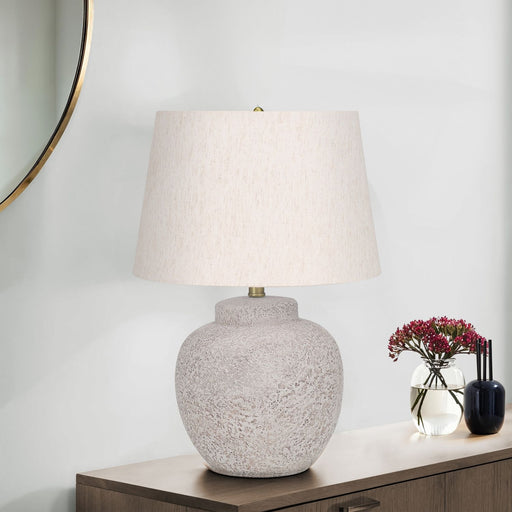 Lighting, Table Lamp, Concrete, Modern - Cream 8th Street