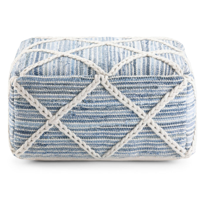 Cowan - Handcrafted Square Pouf Simpli-Home