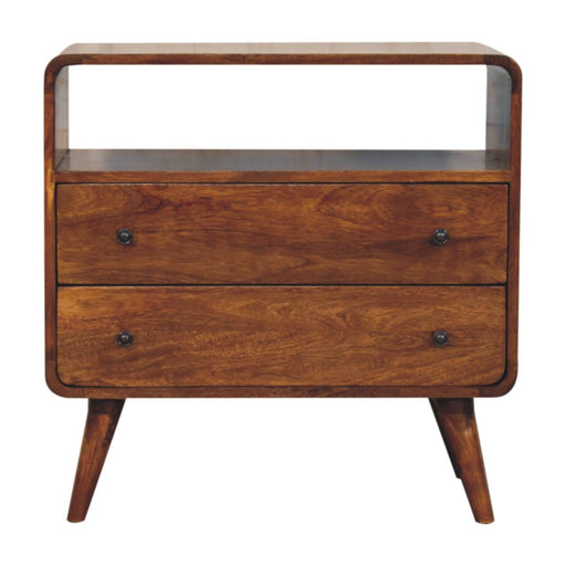 Curved Charm Console - Brown Artisan Furniture