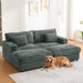 Oversized Double Chaise Lounge Sofa With USB Ports And Cup Holders Hearth and Haven