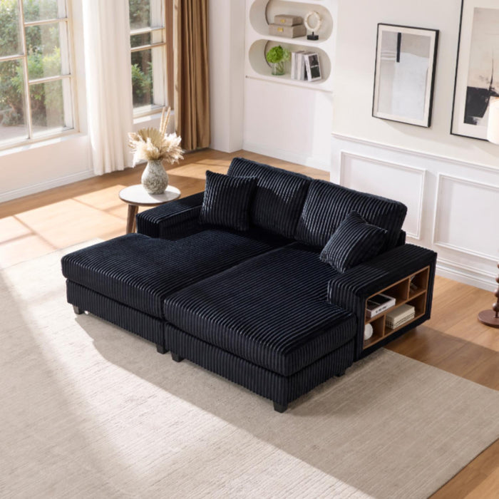 Convertible Sectional Sofa, Sleeper Oversized Living Room Lounge Home Essentials