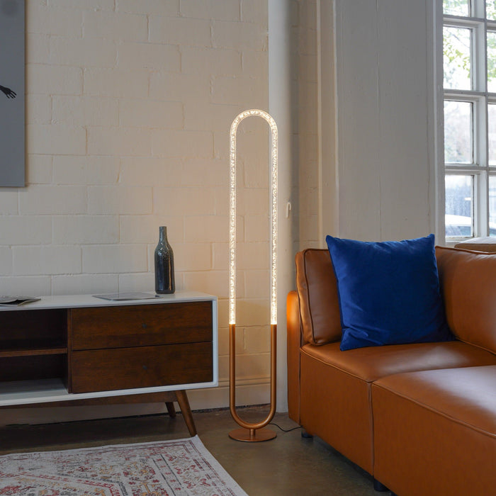 Zeon - LED Floor Lamp, 110 - 120V - Bronze Ashcroft Furniture
