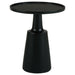 Stain Pedestal Accent Round Table With Lipped Top - Black Furniture Max