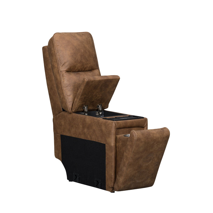 Kyra - Storage Console With Speakers - Saddle New Classic