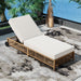 Outdoor Lounge Chair With 5 Position Backrest With Cushion And Wheels Hearth and Haven