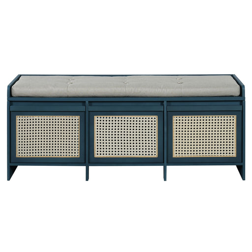 Entryway Shoe Bench With Drawers & Button Tufted Cushion Hearth and Haven