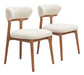 Cedar - Dining Chair (Set of 2) - White / Walnut Zuo Modern