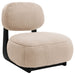 Phia - Upholstered Armless Chair With Oval Back - Camel Furniture Max