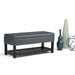 Saxon - Upholstered Transitional Storage Ottoman Bench Simpli-Home