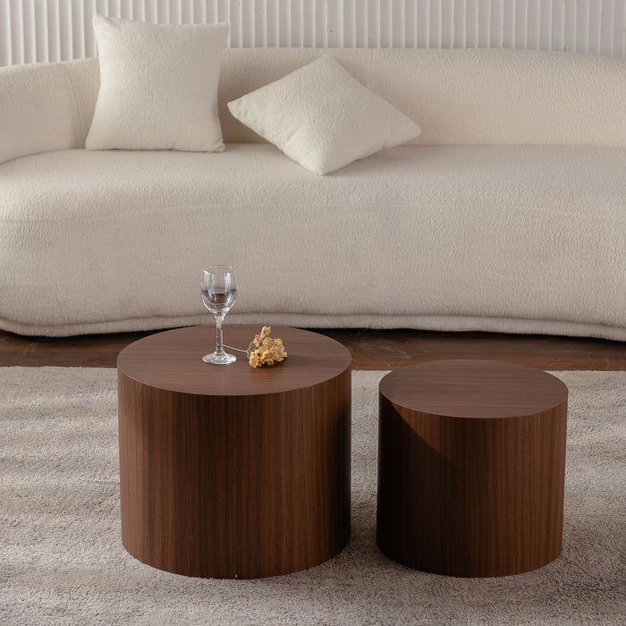 Modern Round Nesting Coffee Table (Set of 2) Home Essentials