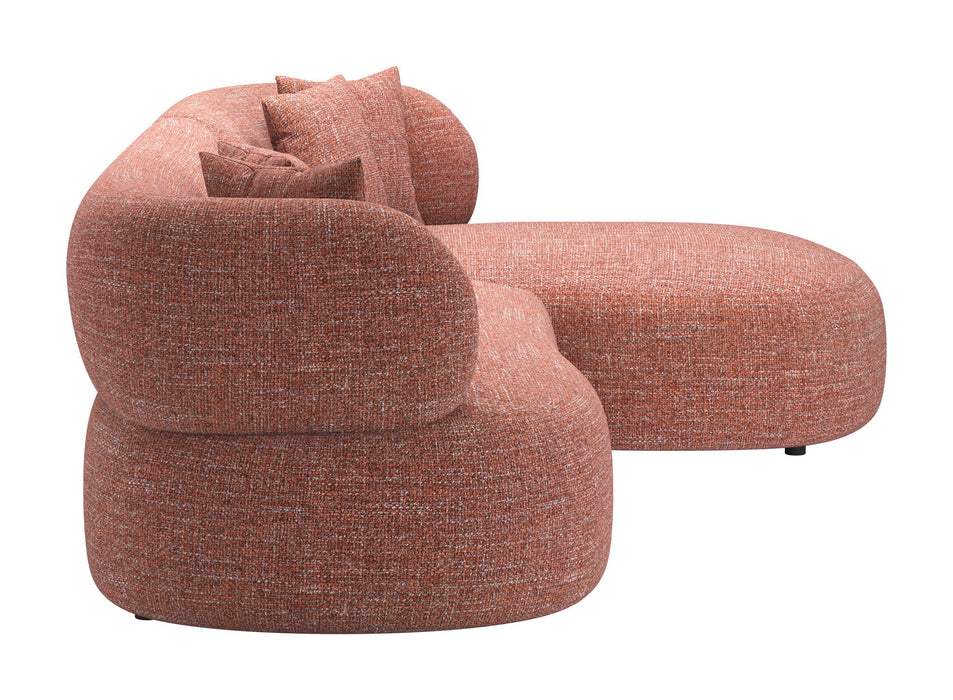 Venezia - Chaise Sectional - Brown Zuo Modern