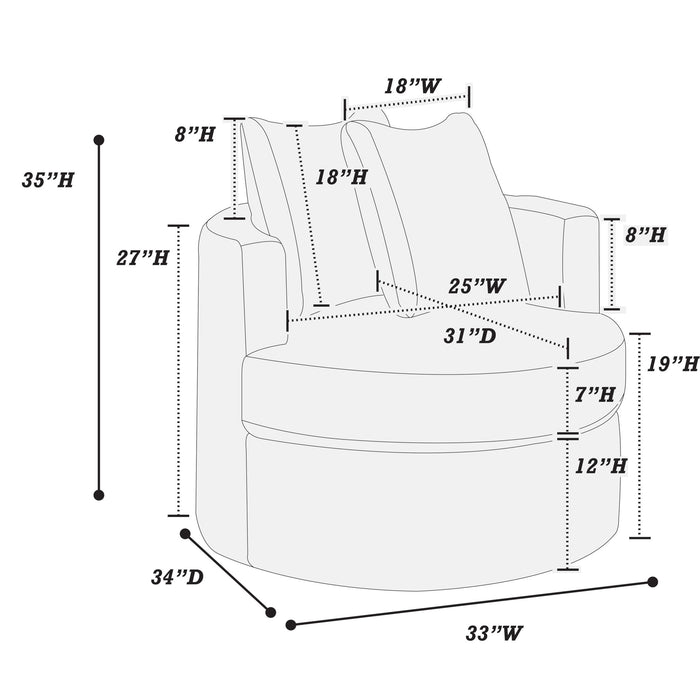 Swivel Upholstered Accent Chair For Living Room Home Essentials