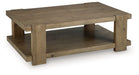 Flangren - Rectangular Cocktail Table - Light Brown Signature Design by Ashley®