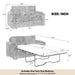 Pull Out Sofa Bed Loveseat With Twin Mattress, Cup Holders And Arm Storage Hearth and Haven