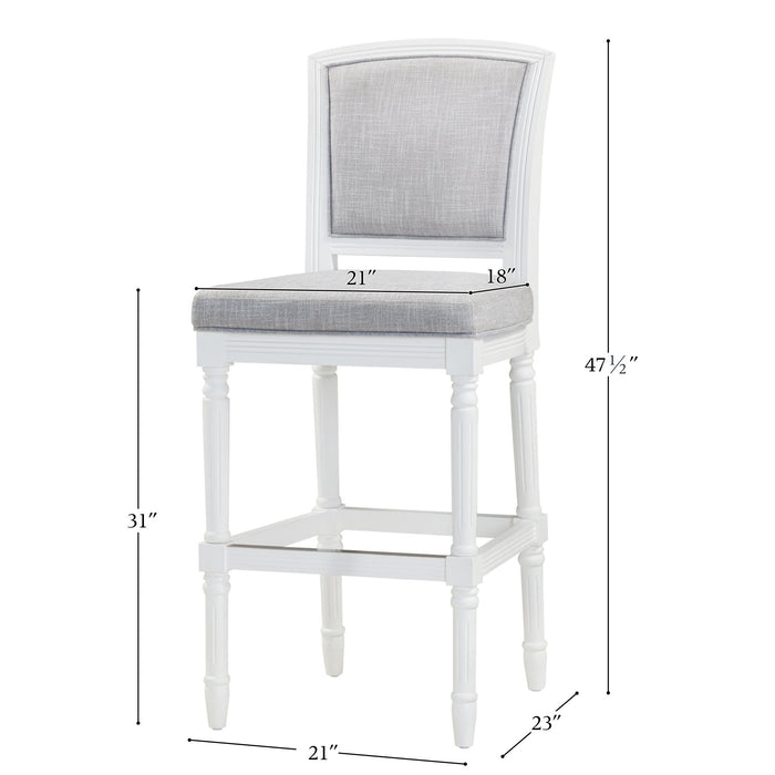 Stool With Upholstered Seat And Back Home Essentials