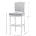 Stool With Upholstered Seat And Back Home Essentials